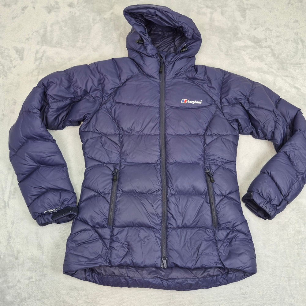 Berghaus Hydrodown Fusion 7.3 Puffer Jacket Womens Navy Blue Hooded Coat